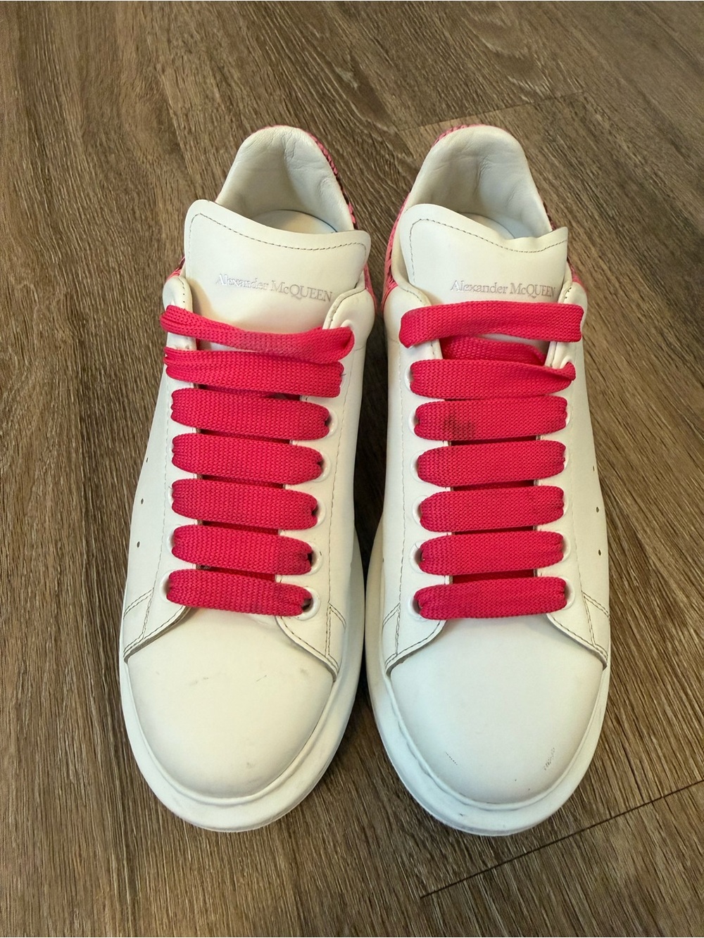Alexander McQUEEN White Leather Sneakers Size 40.5